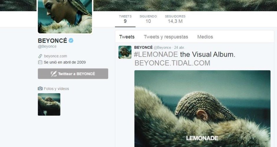 El “no” lanzamiento del nuevo disco de Beyoncé, “Lemonade”